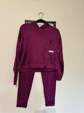 Hurley Girls Plum Performance Leggings with Logo